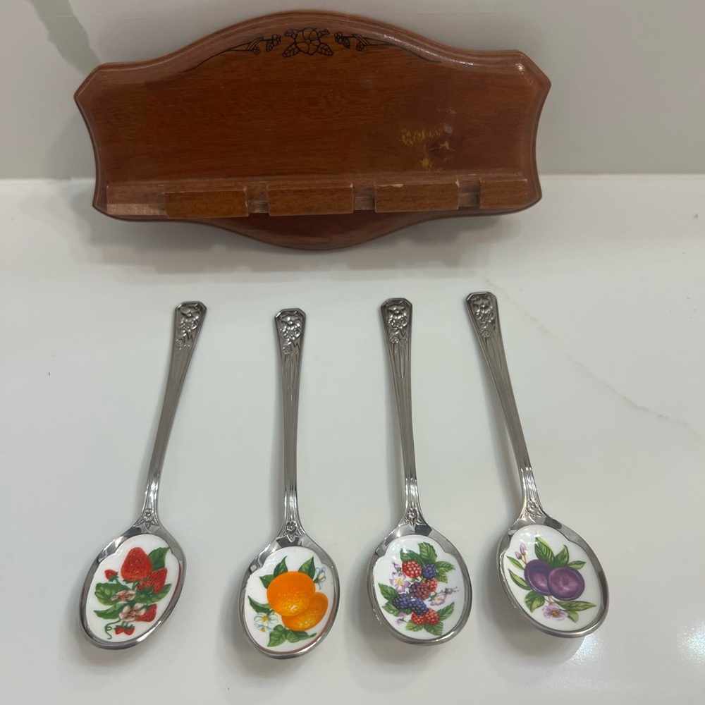 Avon Silver Spoons with Fruit Motif